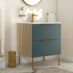 Alani 600 Petrol Blue Vanity Unit