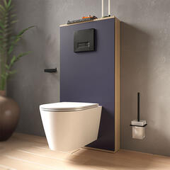 Alani Navy Blue Back To Wall Toilet Unit