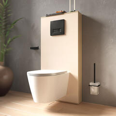 Alani Sand Pink Back To Wall Toilet Unit