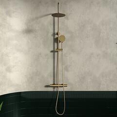 Petteril Gold Round Shower Rail Kit