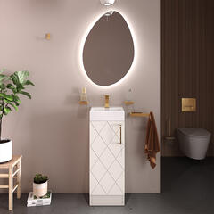 Celeste Diamond 325 Cream Vanity Unit