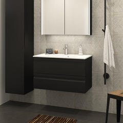 Dansani Luna 800mm Black Vanity Unit
