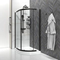 Odessa Black 800 Quadrant Shower Enclosure