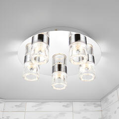 Denison Flush Ceiling LED Light 5 Bulb
