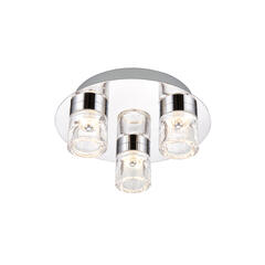 Decorative Flush Ceiling Light: 3 Bulb