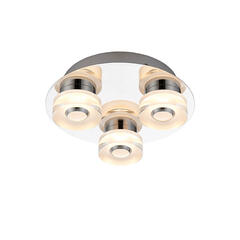 Decorative Flush Ceiling Light: 3 Bulb