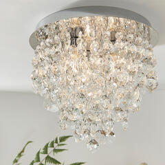 Decorative Flush Ceiling Light: 3 Bulb