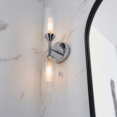 Glass Wall Light: 2 Bulb