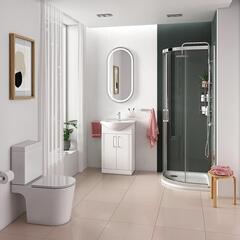 Celeste White 550 Chrome Shower Suite