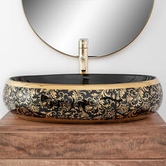 Delillo Black Countertop Sink