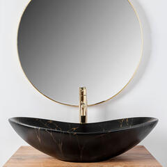 Addison Matt Black Marble Countertop Sink