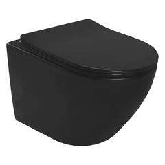 Knox Rimless Black Matt Wall Hung Toilet