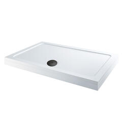 Stone Resin Rectangular Easy Plumb Tray 1300, 1400, 1500 with Optional Black Waste