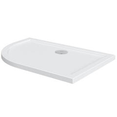 offset quadrant 1200 lefthand shower tray chrome waste