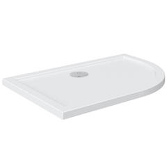 offset quadrant 1000 righthand shower tray chrome waste