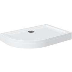 offset quadrant 1200 raised lefthand shower tray black waste