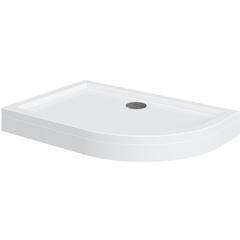 offset quadrant 1000 raised righthand shower tray black waste