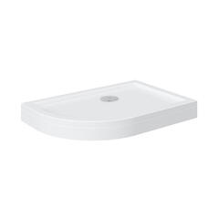 offset quadrant 1000 raised lefthand shower tray chrome waste