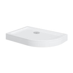 offset quadrant 1000 raised righthand shower tray chrome waste