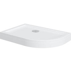 offset quadrant 1200 raised righthand shower tray chrome waste