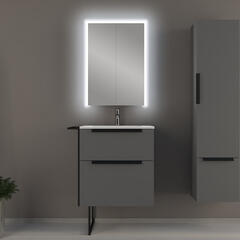 baden haus urban 600 matt grey vanity unit