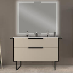 baden haus urban 1200 brushed white vanity unit