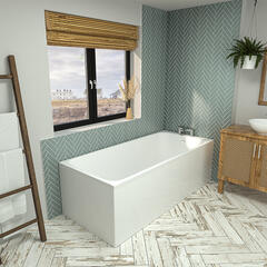 Malin Single-ended Bath with Optional Beauforte Reinforcement: 1500, 1600