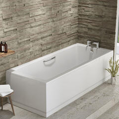 Rockall Single-ended Bath with Twin Grips and Optional Beauforte Reinforcement: 1800, 1900