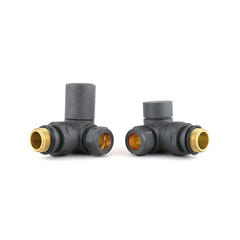 anthracite corner radiator valve pack