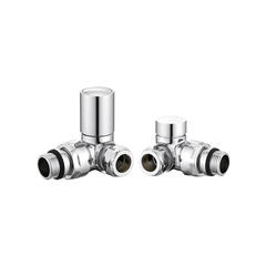 chrome corner radiator valve pack (pairs)