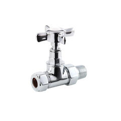 chrome crosshead radiator valve in chrome