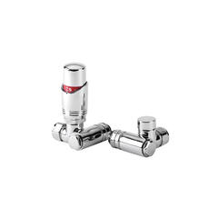 trv set dual fuel element corner radiator valves in chrome