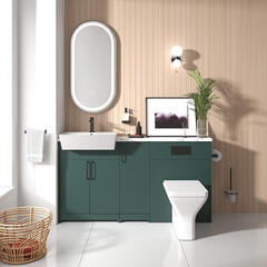 oliver 1500 green fitted furniture black