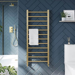 orfi brushed brass towel radiator