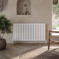 miralay horizontal double white designer radiator