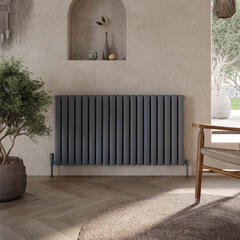 miralay horizontal double anthracite designer radiator