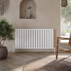 padish horizontal double white designer radiator