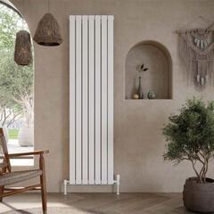 padish vertical double white designer radiator