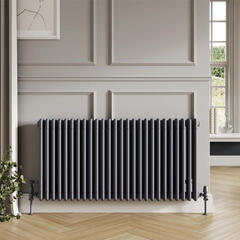 faye 3 column horizontal anthracite designer radiator