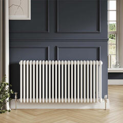 faye 3 column horizontal white designer radiator