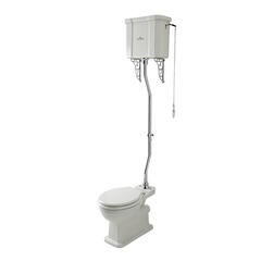 bayswater victrion high level traditional toilet with white seat