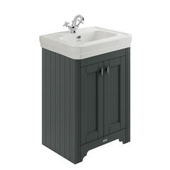 bayswater victrion 640 dark lead vanity unit with marble top