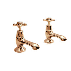 bayswater victrion copper crosshead bath pillar taps