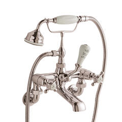 bayswater victrion nickel crosshead wall mounted bath shower mixer tap