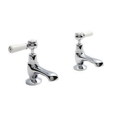 bayswater victrion chrome lever basin pillar taps