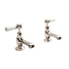 bayswater victrion nickel lever basin pillar taps