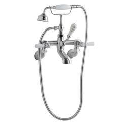 bayswater victrion brushed chrome lever wall mounted bath shower mixer tap