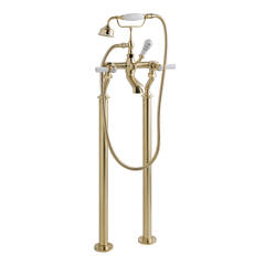 bayswater victrion brushed gold lever deck mounted bath shower mixer tap