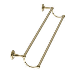 bayswater victrion brushed gold double towel rail