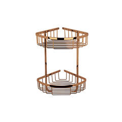 bayswater victrion copper double corner shower basket